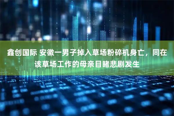 鑫创国际 安徽一男子掉入草场粉碎机身亡，同在该草场工作的母亲目睹悲剧发生